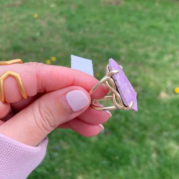 NWT Kendra Scott 14k Gold Macie Cocktail Ring - Picture 3 of 5